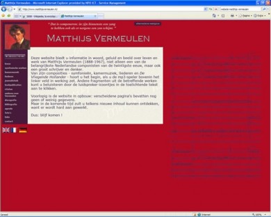 Nieuwe website Matthijs VERMEULEN online